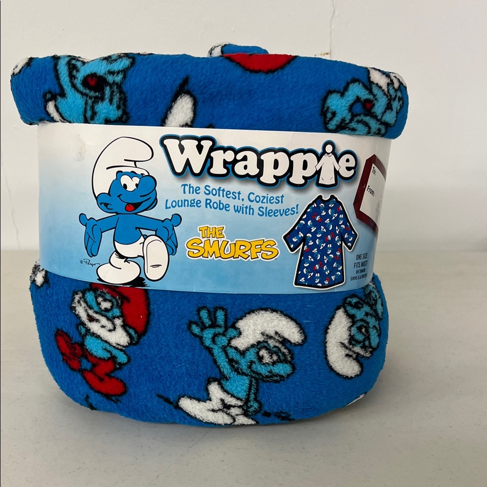 Blue Smurfs Lounge Robe with Sleeves